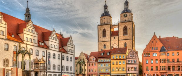 Welterbe.Marktplatz, Lutherstadt Wittenberg © WelterbeRegion Anhalt-Dessau-Wittenberg, Uwe Weigel, 2020 (2)